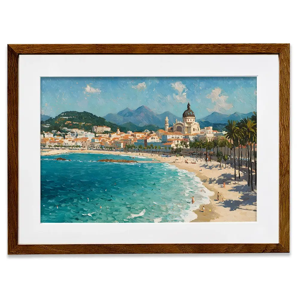 Seafront View Framed Art Print Seafront View Framed Art Print wall art product IAmHomeStudio