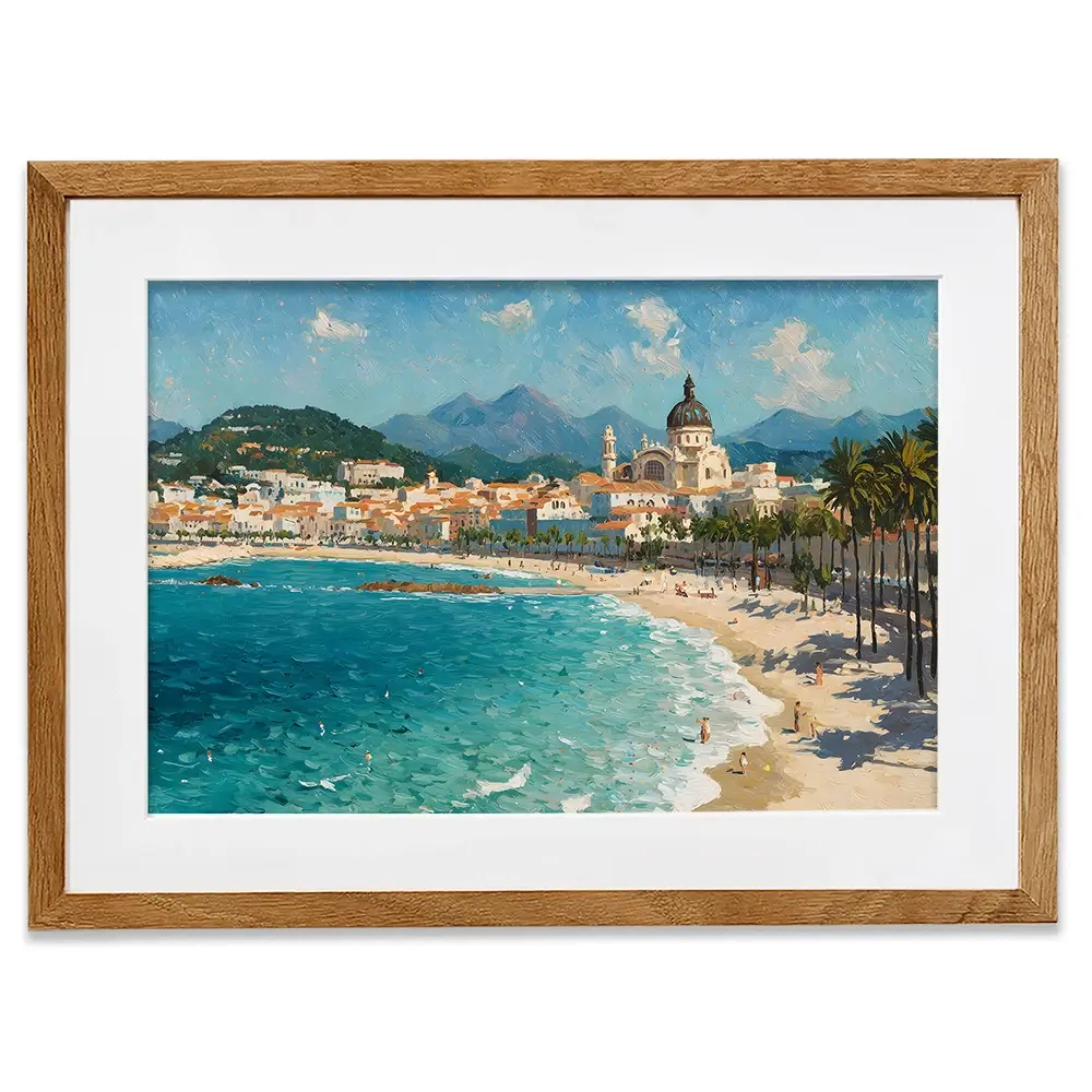 Seafront View Framed Art Print Seafront View Framed Art Print wall art product IAmHomeStudio