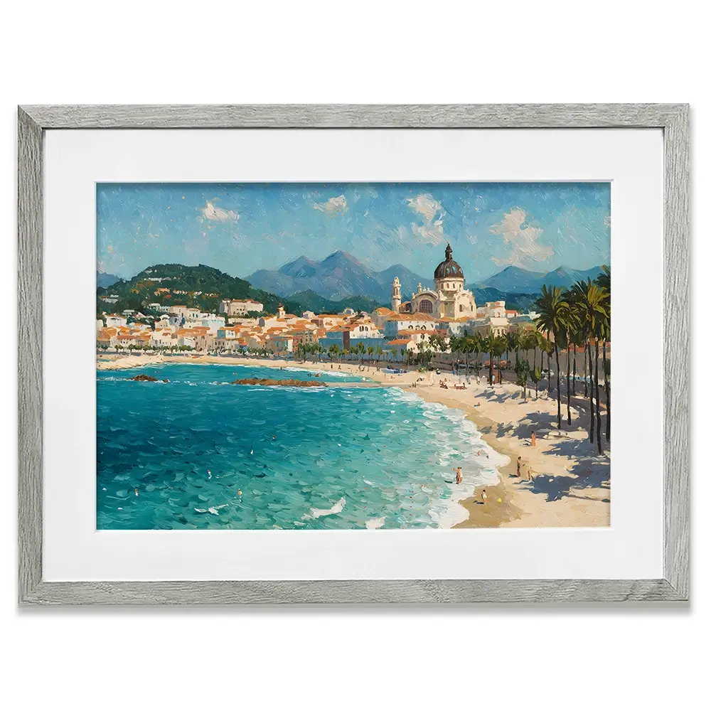 Seafront View Framed Art Print Seafront View Framed Art Print wall art product IAmHomeStudio