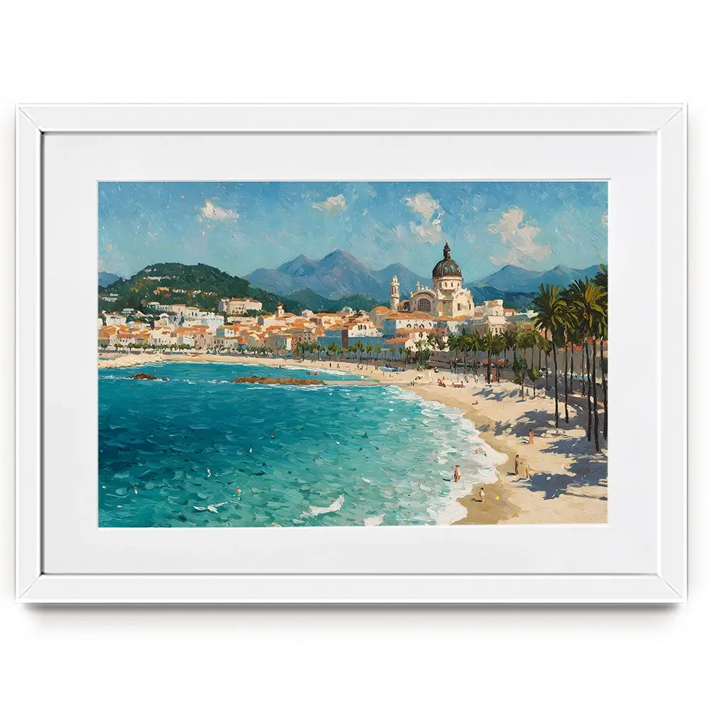 Seafront View Framed Art Print Seafront View Framed Art Print wall art product IAmHomeStudio
