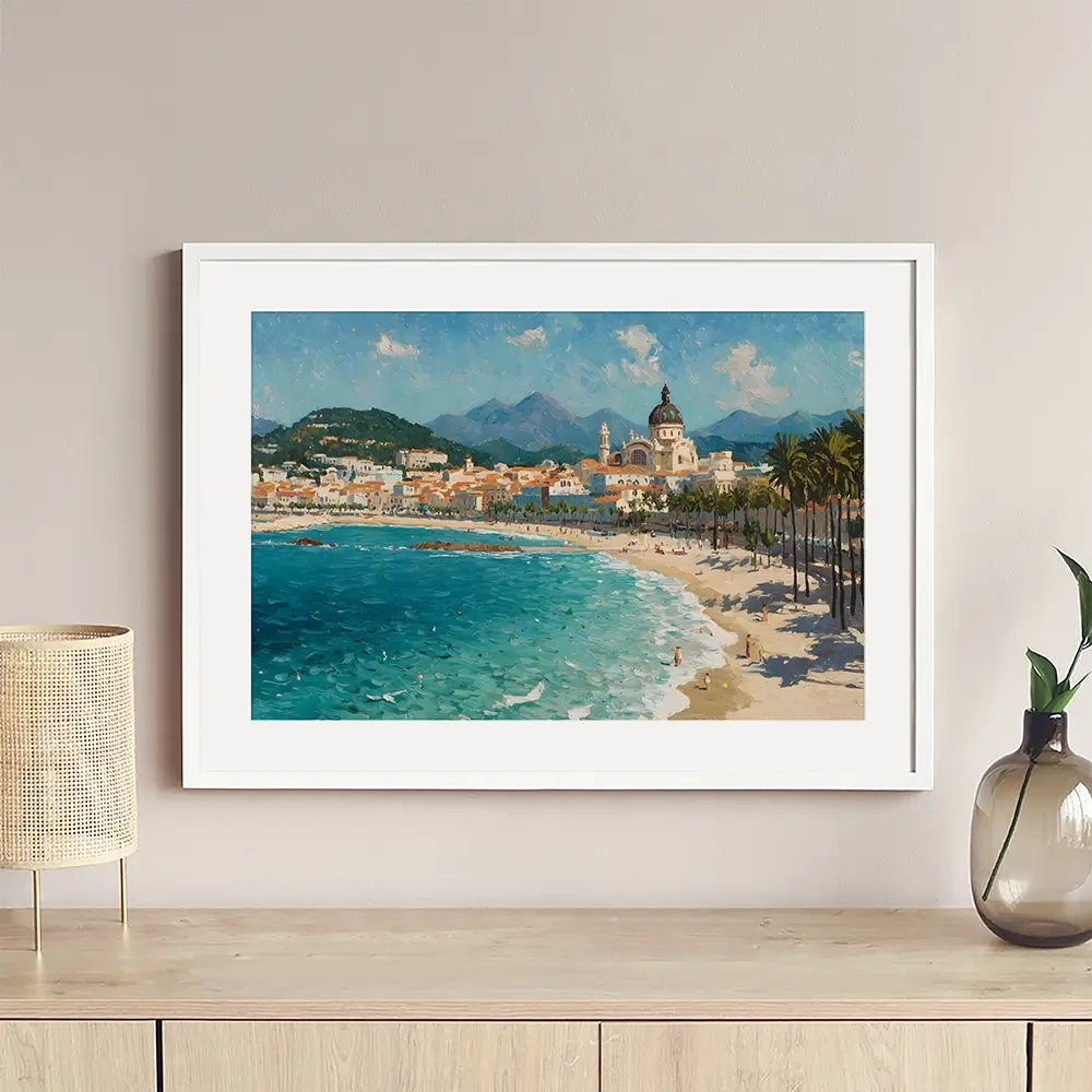 Seafront View Framed Art Print Seafront View Framed Art Print wall art product IAmHomeStudio