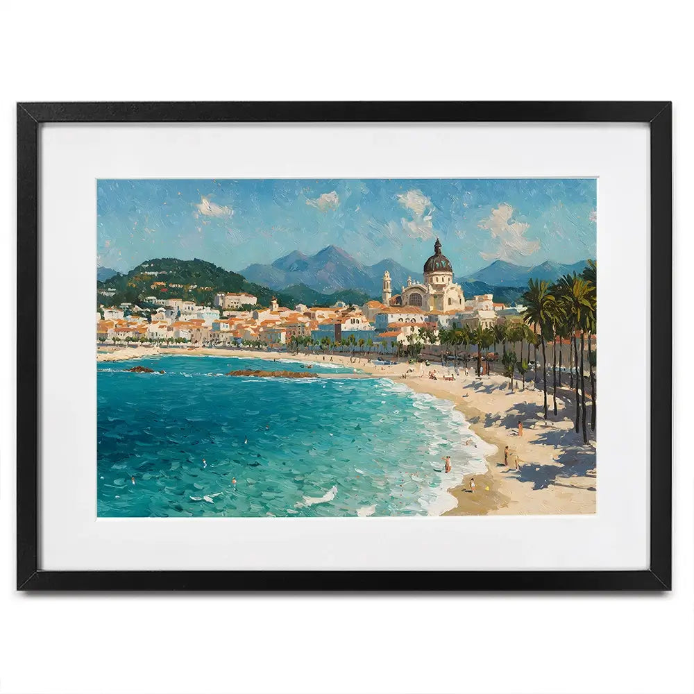 Seafront View Framed Art Print Seafront View Framed Art Print wall art product IAmHomeStudio