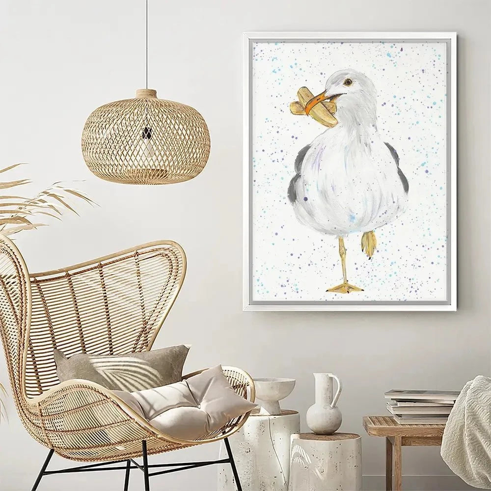 Seagull Spencer Canvas Print Seagull Spencer Canvas Print wall art product Emma LC Art