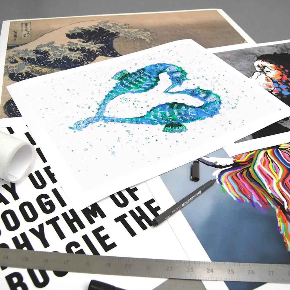 Seahorse Heart Art Print Seahorse Heart Art Print wall art product Emma LC Art