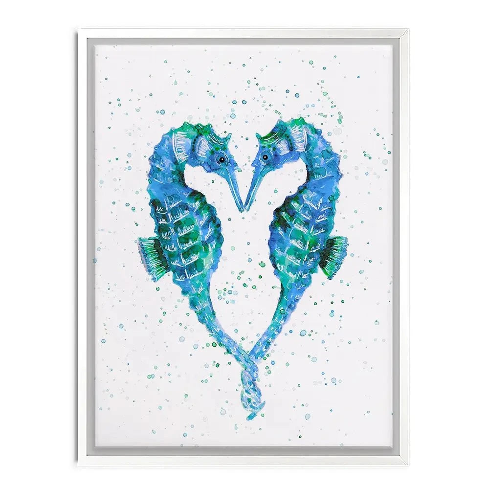 Seahorse Heart Canvas Print Seahorse Heart Canvas Print wall art product Emma LC Art