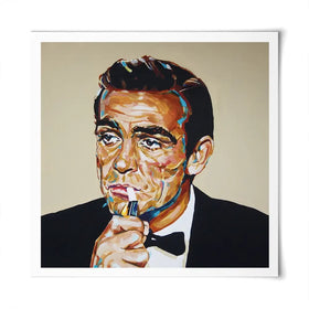 Sean Connery Bond Square Art Print Sean Connery Bond Square Art Print wall art product Juliet Stockton