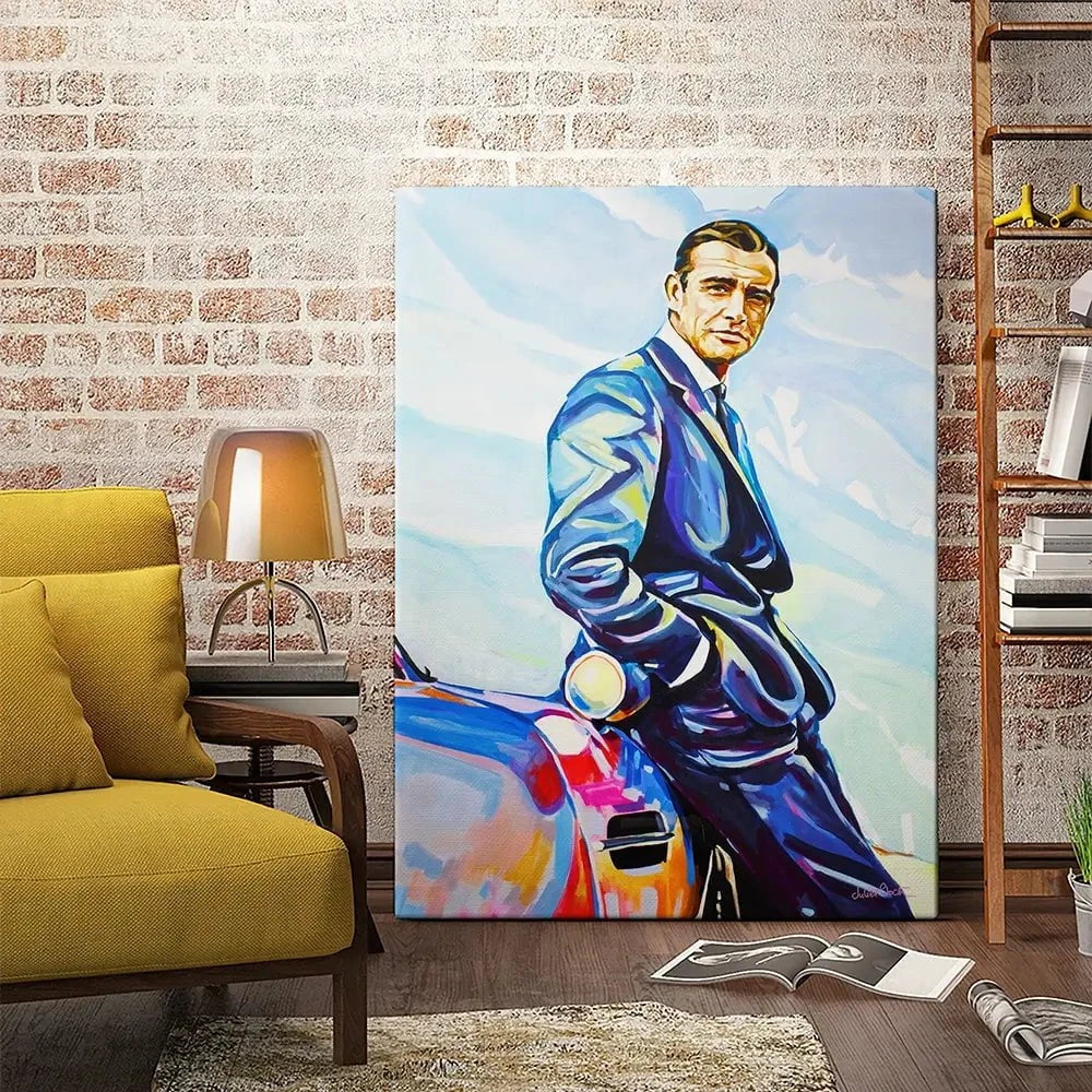 Sean Connery Canvas Print Sean Connery Canvas Print wall art product Juliet Stockton