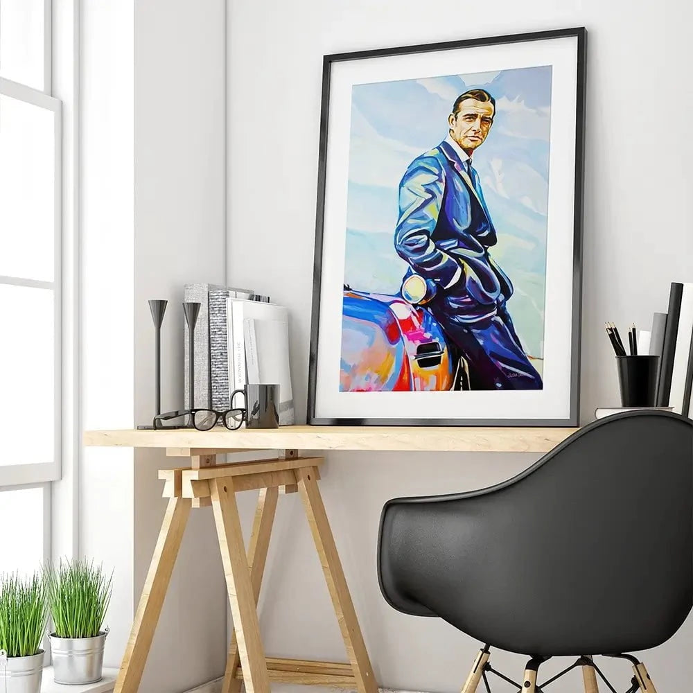 Sean Connery Framed Art Print Sean Connery Framed Art Print wall art product Juliet Stockton
