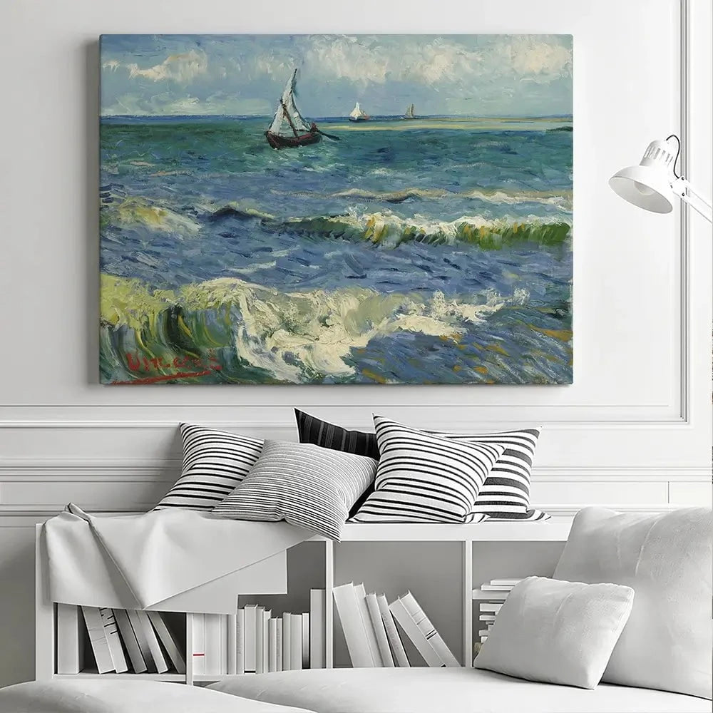 Seascape Near Les Saintes-Maries-De-La-Mer Canvas Print Seascape Near Les Saintes-Maries-De-La-Mer Canvas Print wall art product Vincent Van Gogh