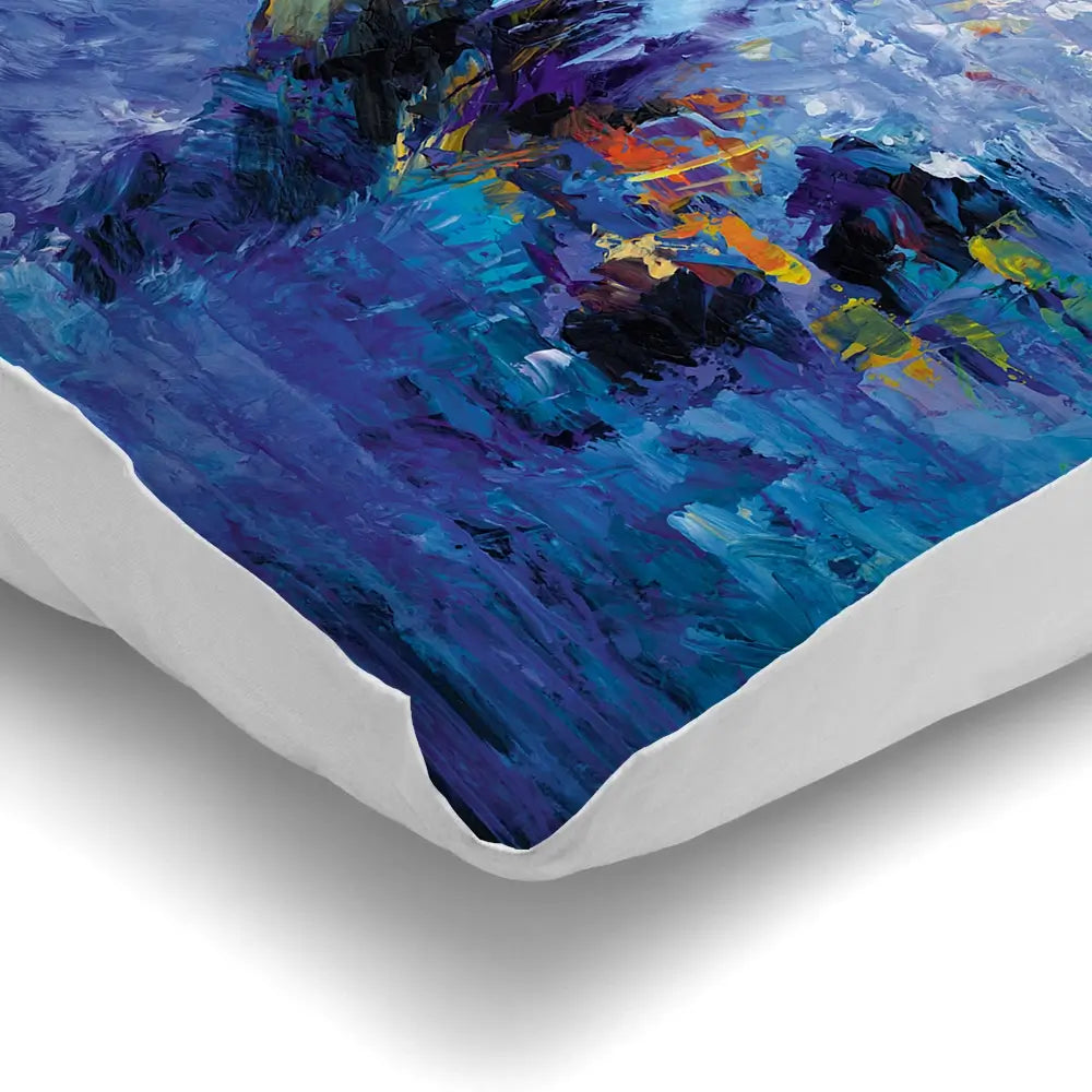 Seascape With Crashing Waves Over Rocky Coast Cushion Seascape With Crashing Waves Over Rocky Coast Cushion wall art product Leon Devenice