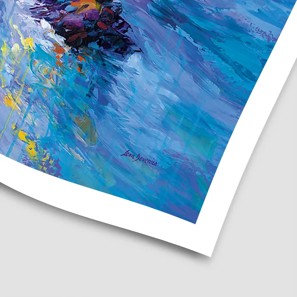 Seascape With Crashing Waves Over Rocky Coast Square Art Print Seascape With Crashing Waves Over Rocky Coast Square Art Print wall art product Leon Devenice