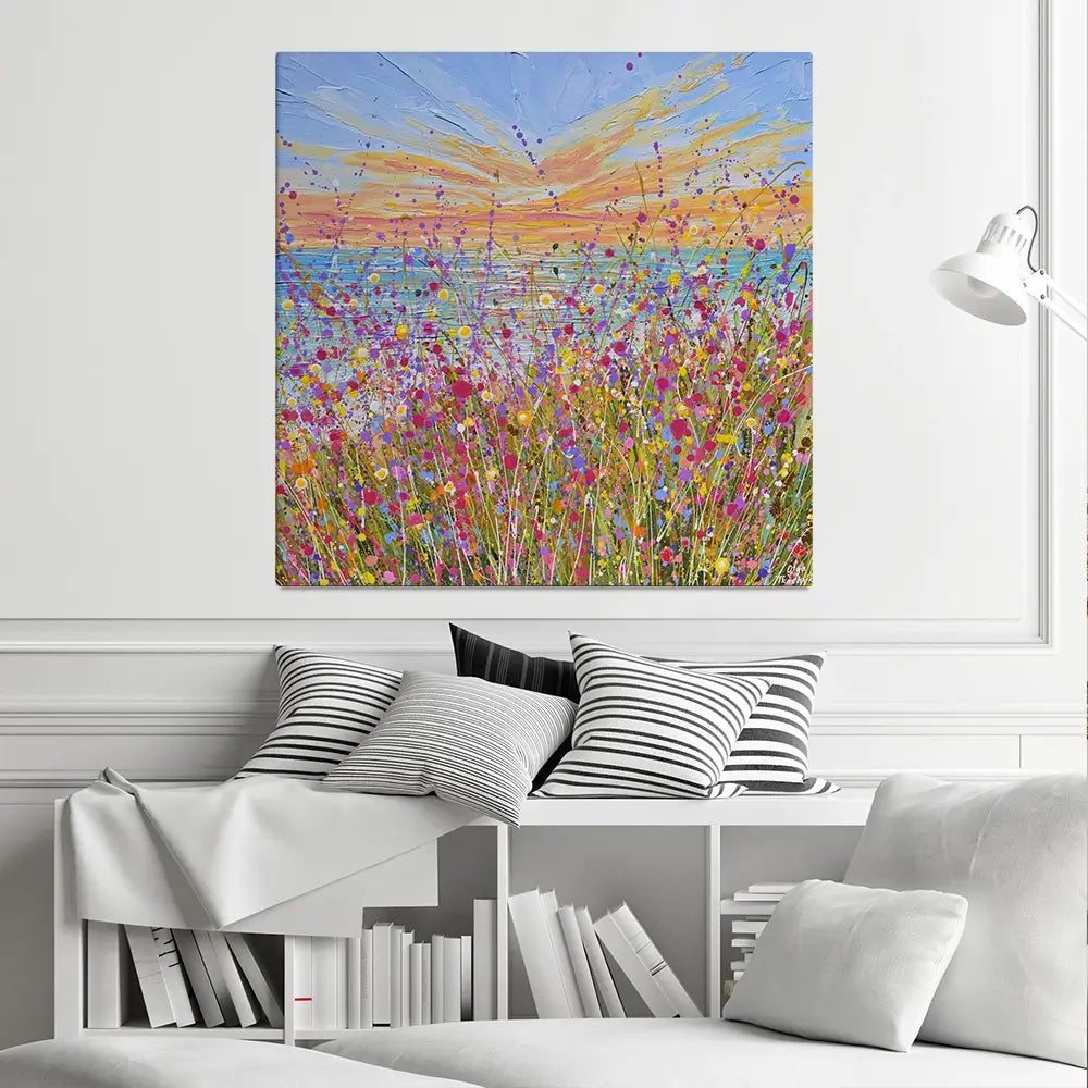 Seaside Bloom Square Canvas Print Seaside Bloom Square Canvas Print wall art product Olga Tkachyk