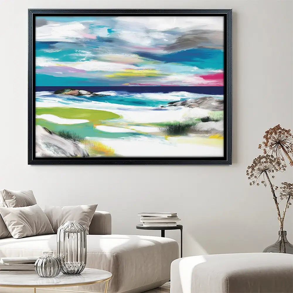 Seaside Green Canvas Print Seaside Green Canvas Print wall art product Chromatic Storm Studio