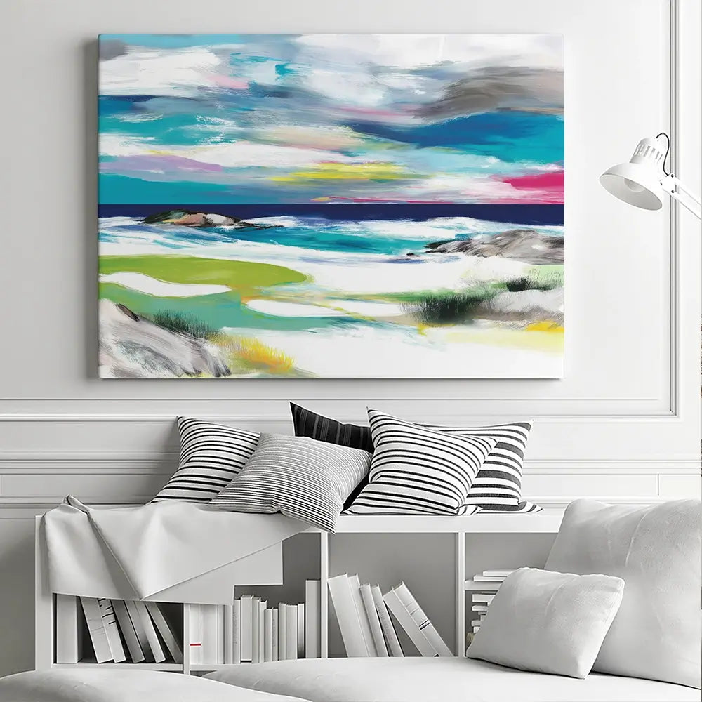 Seaside Green Canvas Print Seaside Green Canvas Print wall art product Chromatic Storm Studio