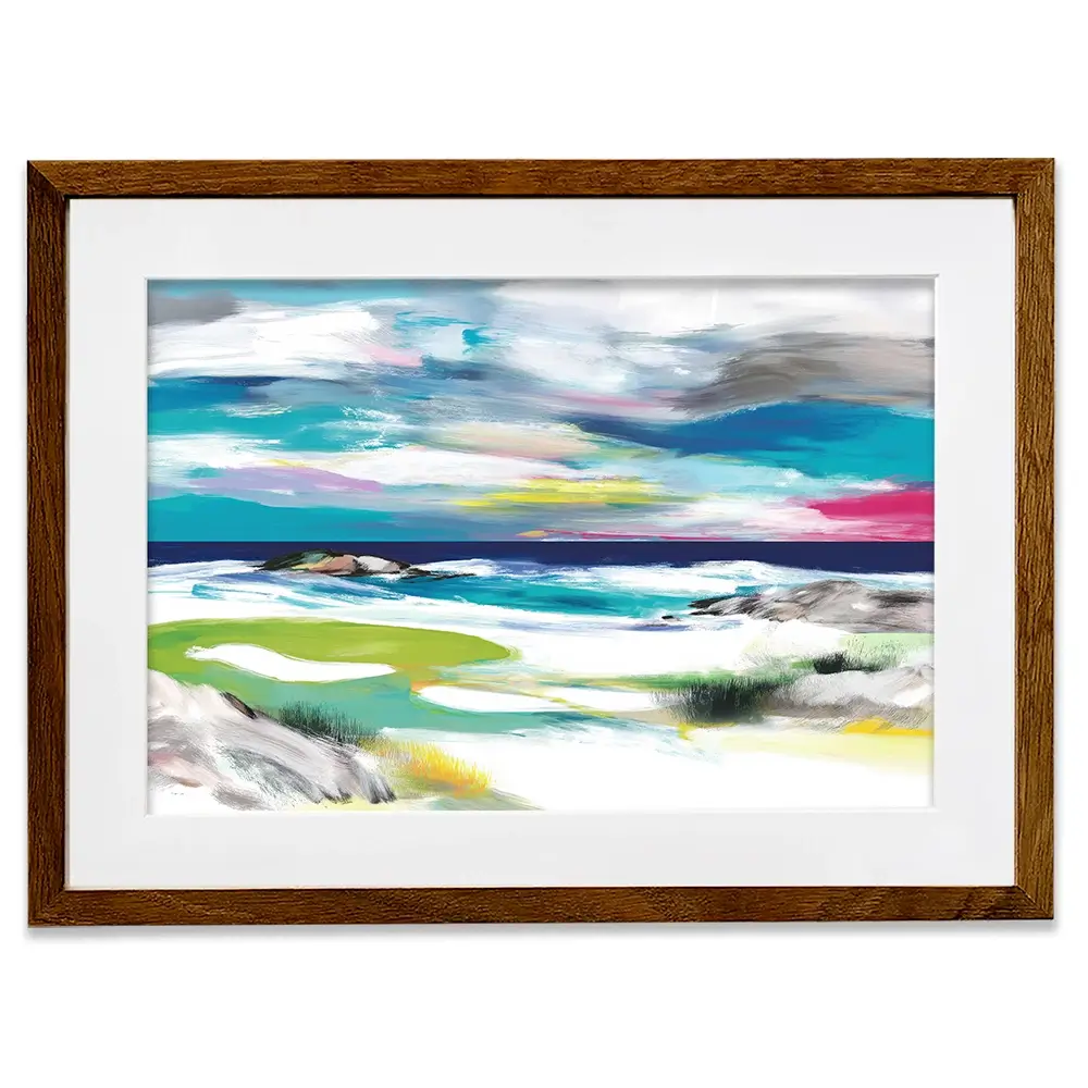 Seaside Green Framed Art Print Seaside Green Framed Art Print wall art product Chromatic Storm Studio
