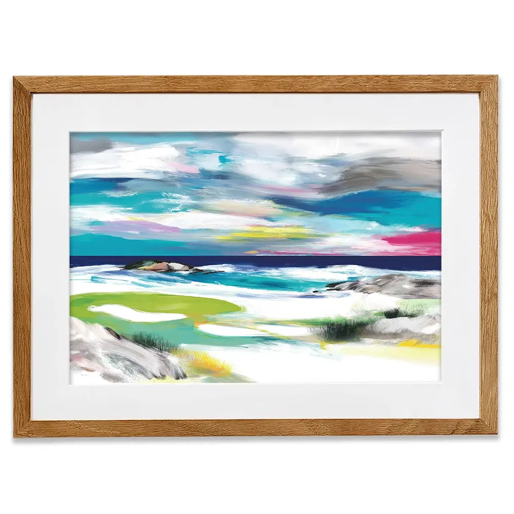 Seaside Green Framed Art Print Seaside Green Framed Art Print wall art product Chromatic Storm Studio