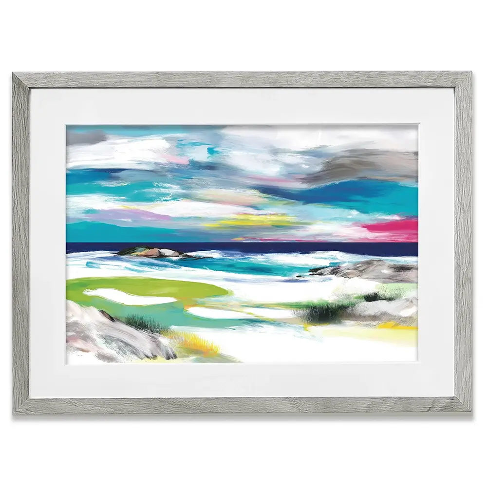 Seaside Green Framed Art Print Seaside Green Framed Art Print wall art product Chromatic Storm Studio