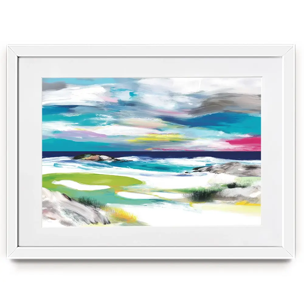 Seaside Green Framed Art Print Seaside Green Framed Art Print wall art product Chromatic Storm Studio