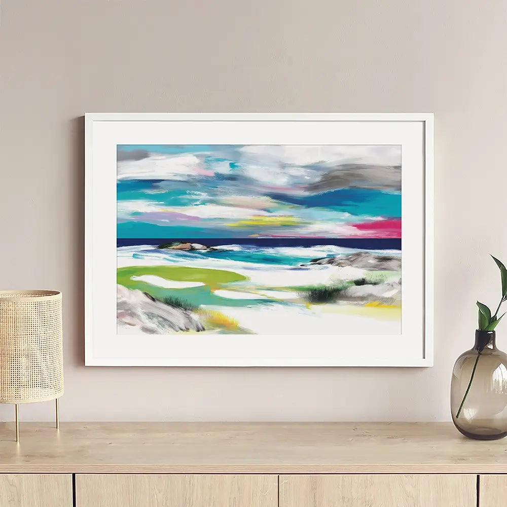 Seaside Green Framed Art Print Seaside Green Framed Art Print wall art product Chromatic Storm Studio