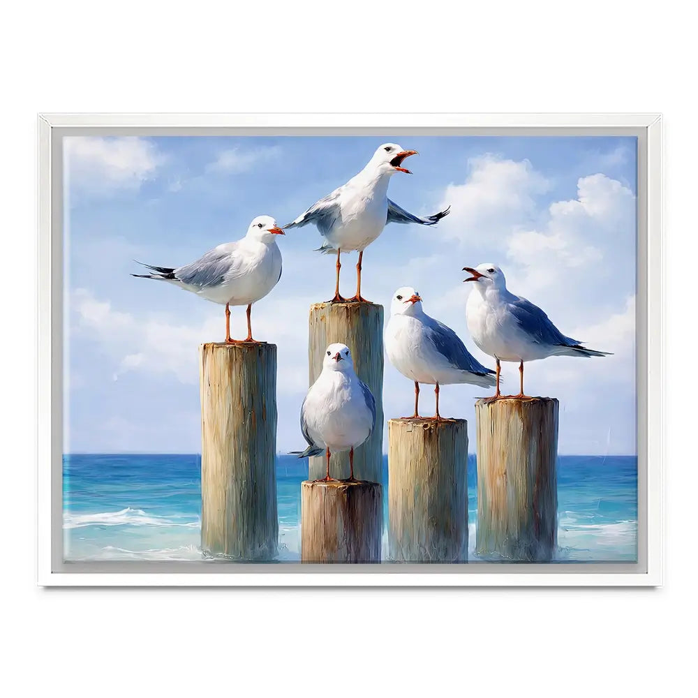 Seaside Seagulls Canvas Print Seaside Seagulls Canvas Print wall art product David Alexander Elder
