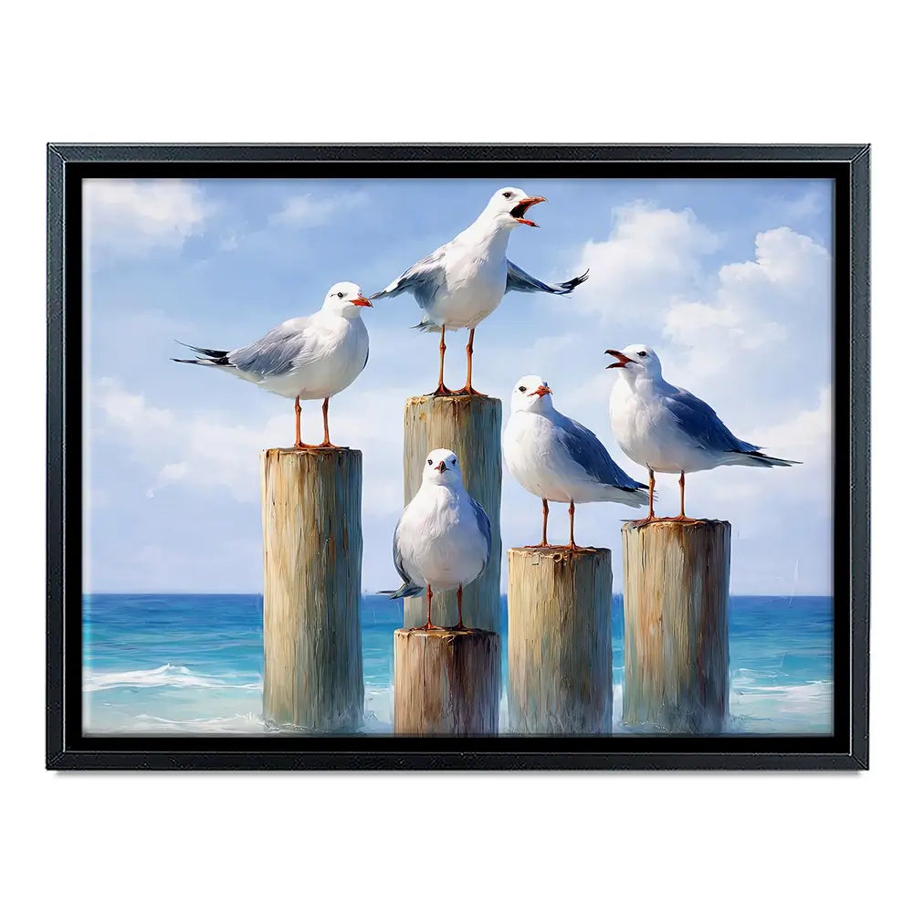 Seaside Seagulls Canvas Print Seaside Seagulls Canvas Print wall art product David Alexander Elder