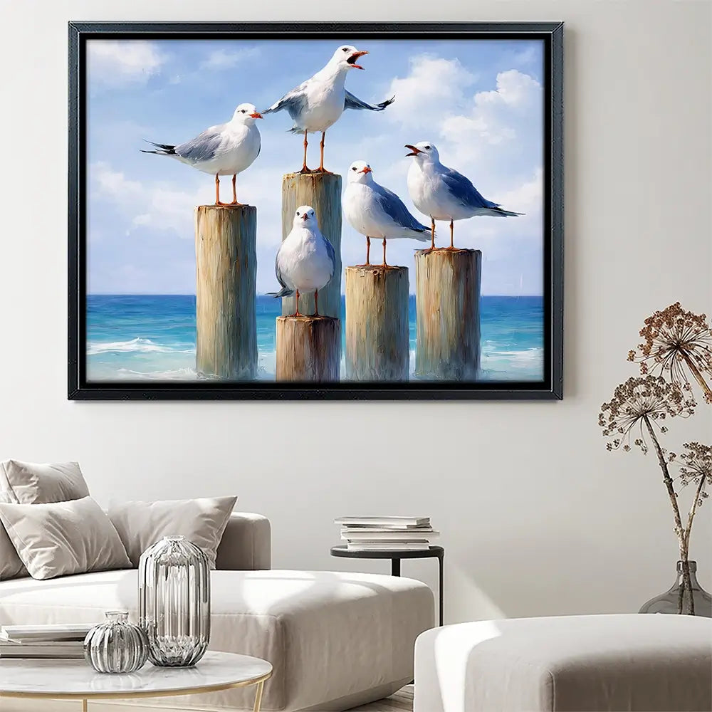 Seaside Seagulls Canvas Print Seaside Seagulls Canvas Print wall art product David Alexander Elder
