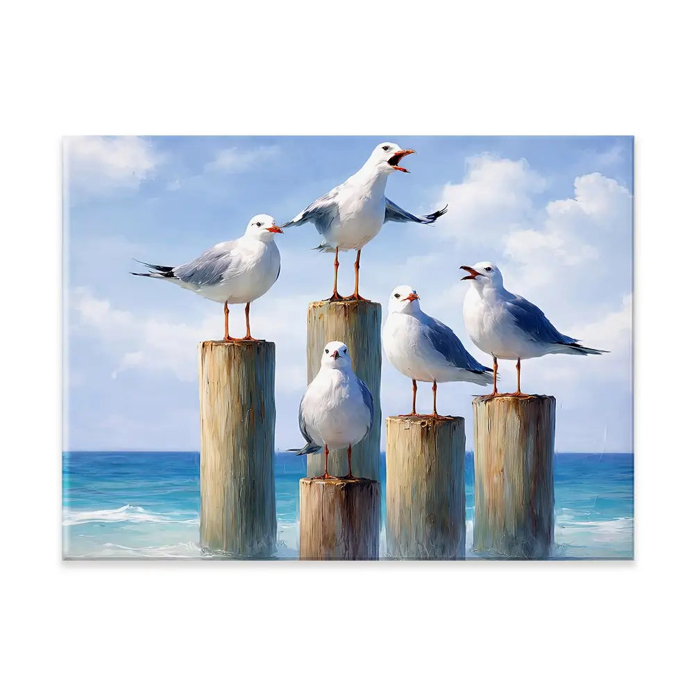 Seaside Seagulls Canvas Print Seaside Seagulls Canvas Print wall art product David Alexander Elder
