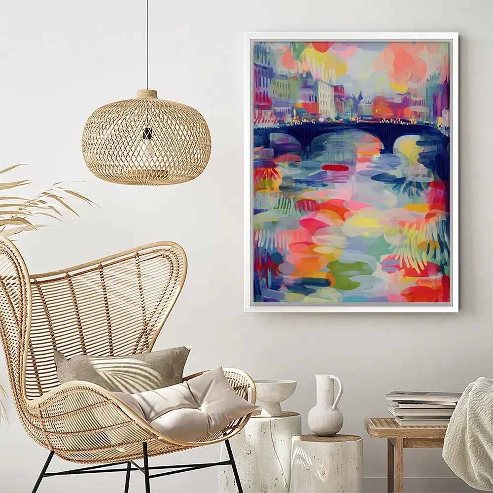 Seine At Dusk Canvas Print Seine At Dusk Canvas Print wall art product Chromatic Storm Studio