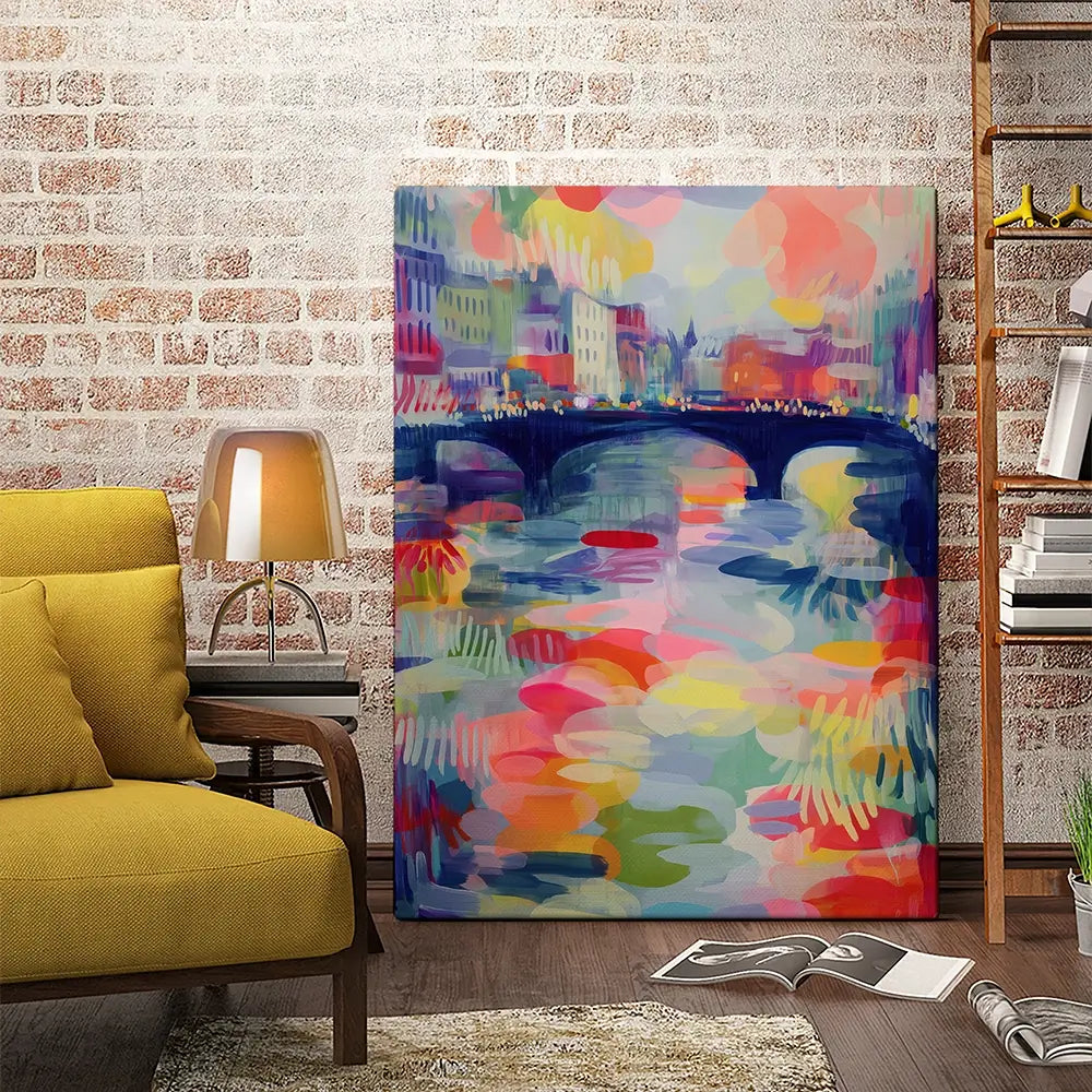 Seine At Dusk Canvas Print Seine At Dusk Canvas Print wall art product Chromatic Storm Studio