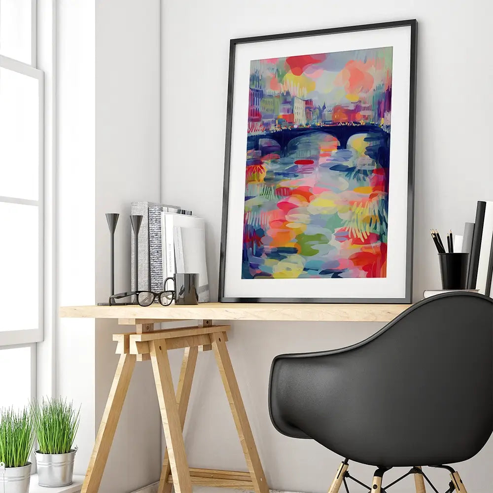 Seine At Dusk Framed Art Print Seine At Dusk Framed Art Print wall art product Chromatic Storm Studio