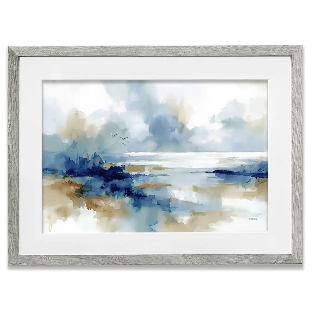 Serene Coastal View Framed Art Print Serene Coastal View Framed Art Print wall art product Leon Devenice