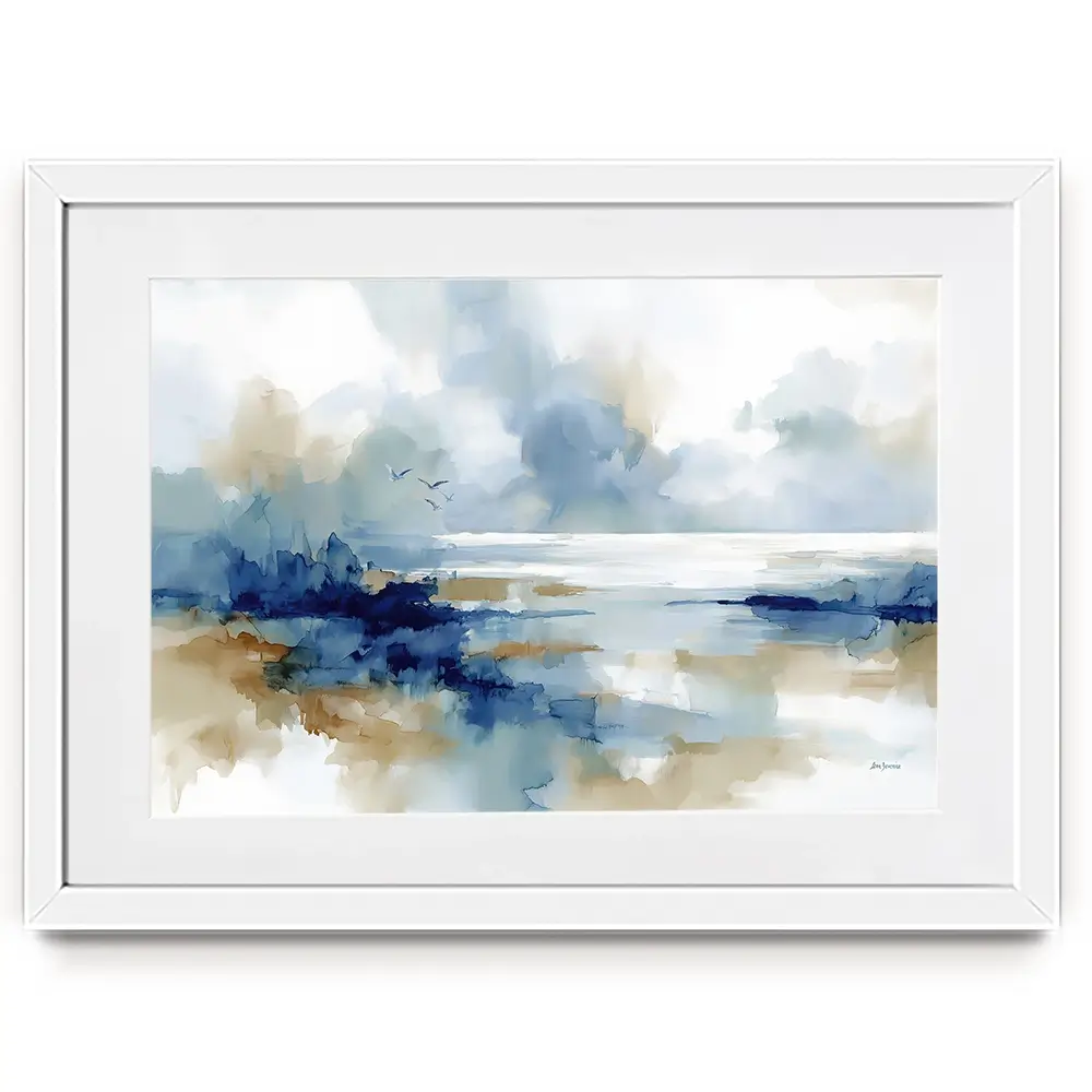 Serene Coastal View Framed Art Print Serene Coastal View Framed Art Print wall art product Leon Devenice