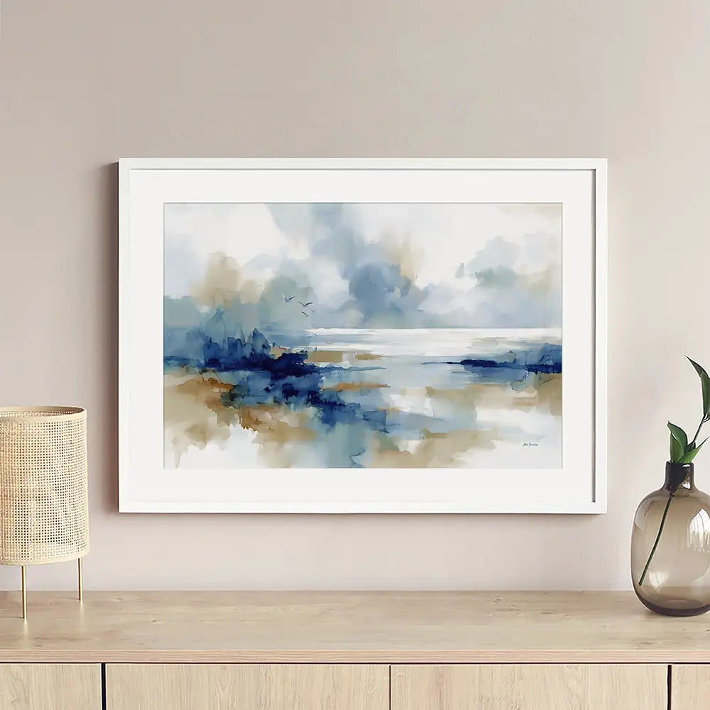 Serene Coastal View Framed Art Print Serene Coastal View Framed Art Print wall art product Leon Devenice
