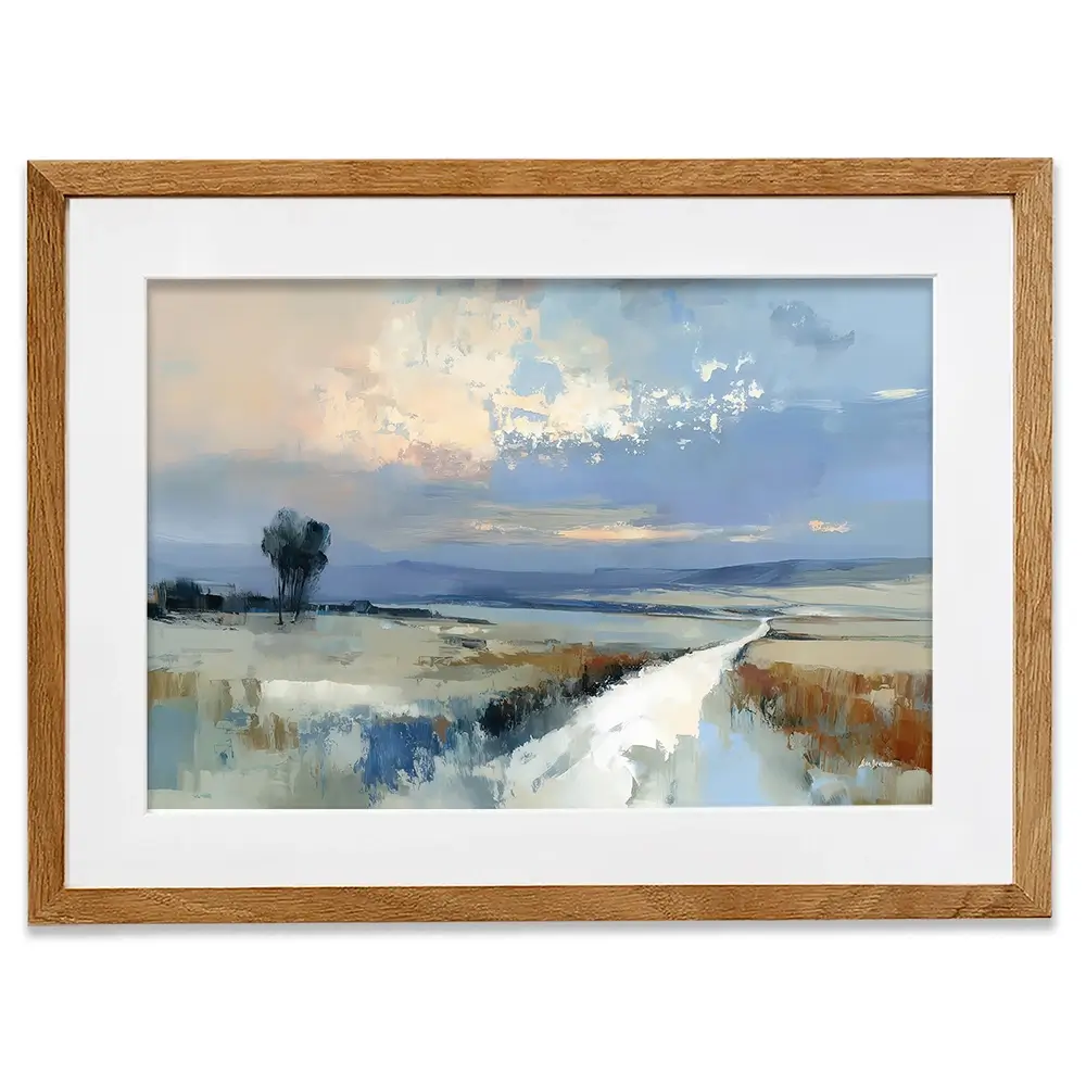 Serene Distant Hills Framed Art Print Serene Distant Hills Framed Art Print wall art product Leon Devenice