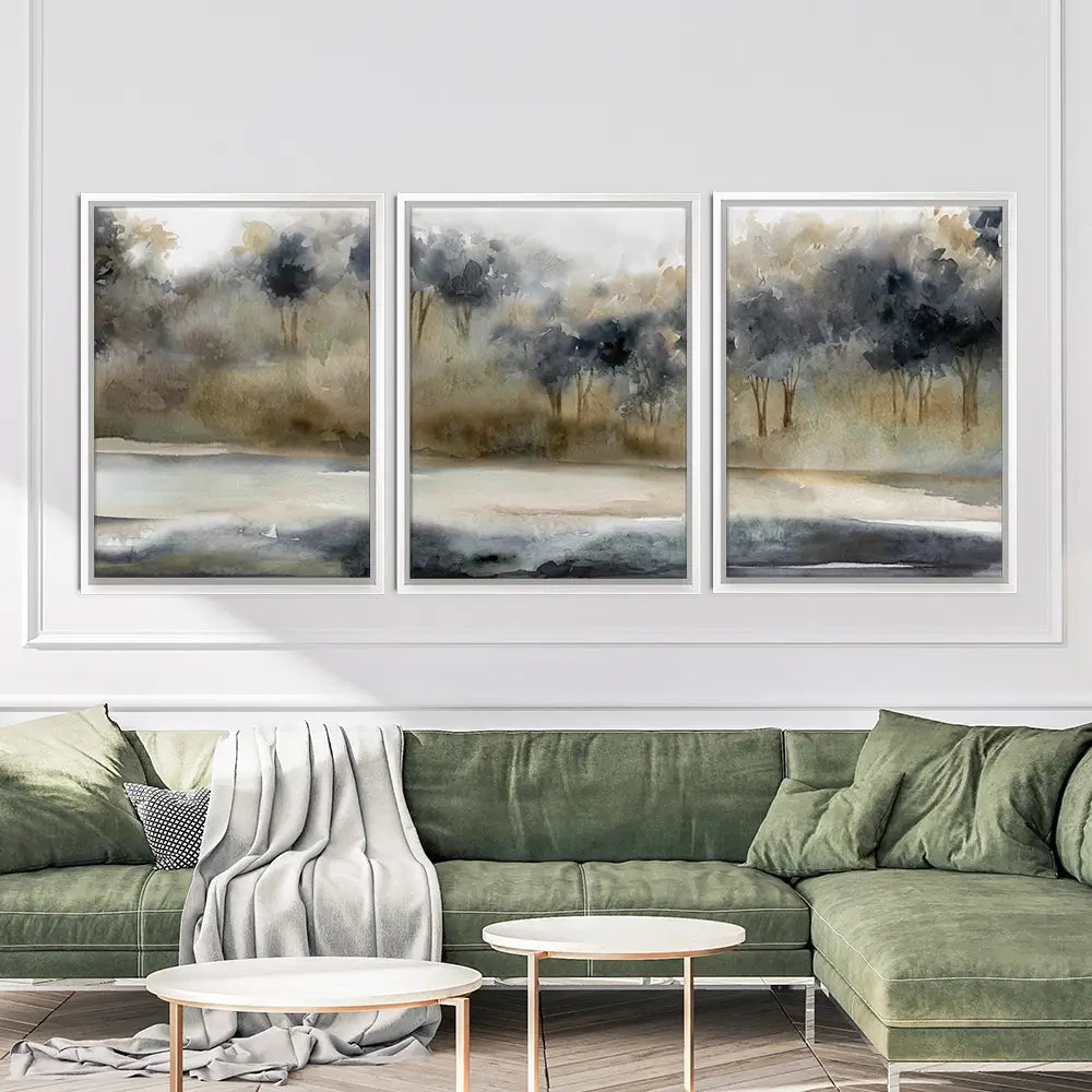 Serene River Trio Canvas Print Serene River Trio Canvas Print wall art product Carol Robinson