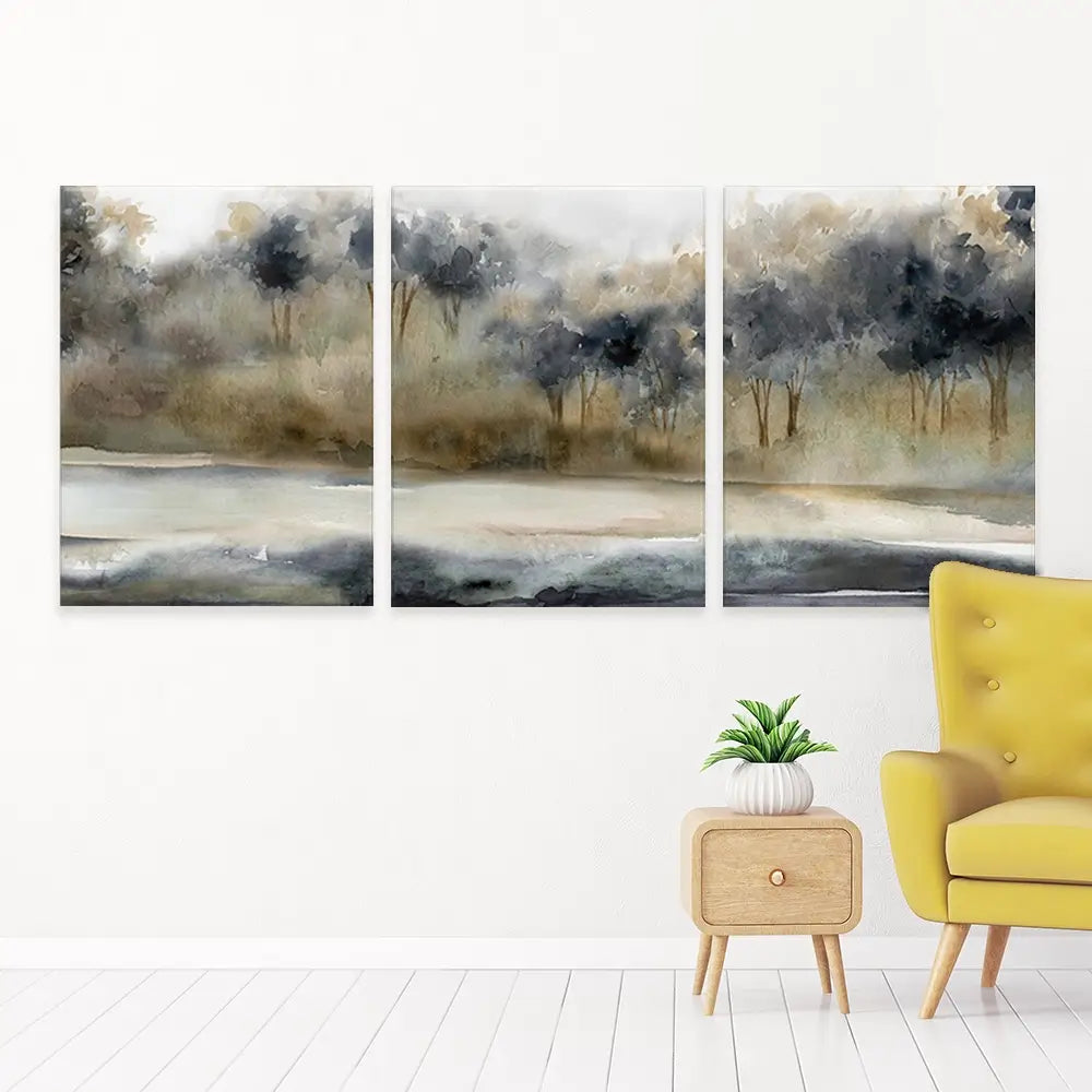 Serene River Trio Canvas Print Serene River Trio Canvas Print wall art product Carol Robinson