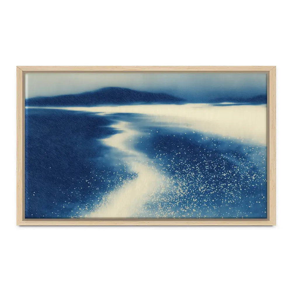 Serene Shoreline Flow Canvas Print Serene Shoreline Flow Canvas Print wall art product Chromatic Storm Studio