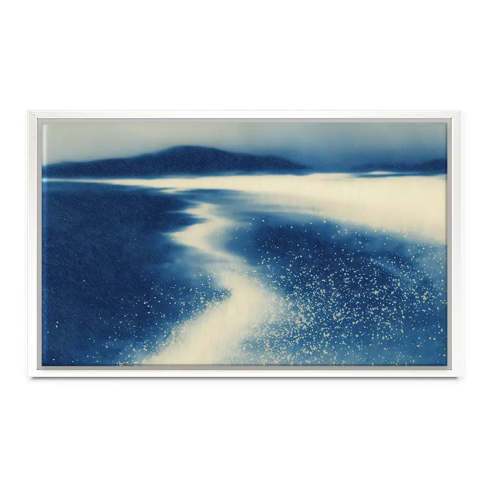Serene Shoreline Flow Canvas Print Serene Shoreline Flow Canvas Print wall art product Chromatic Storm Studio