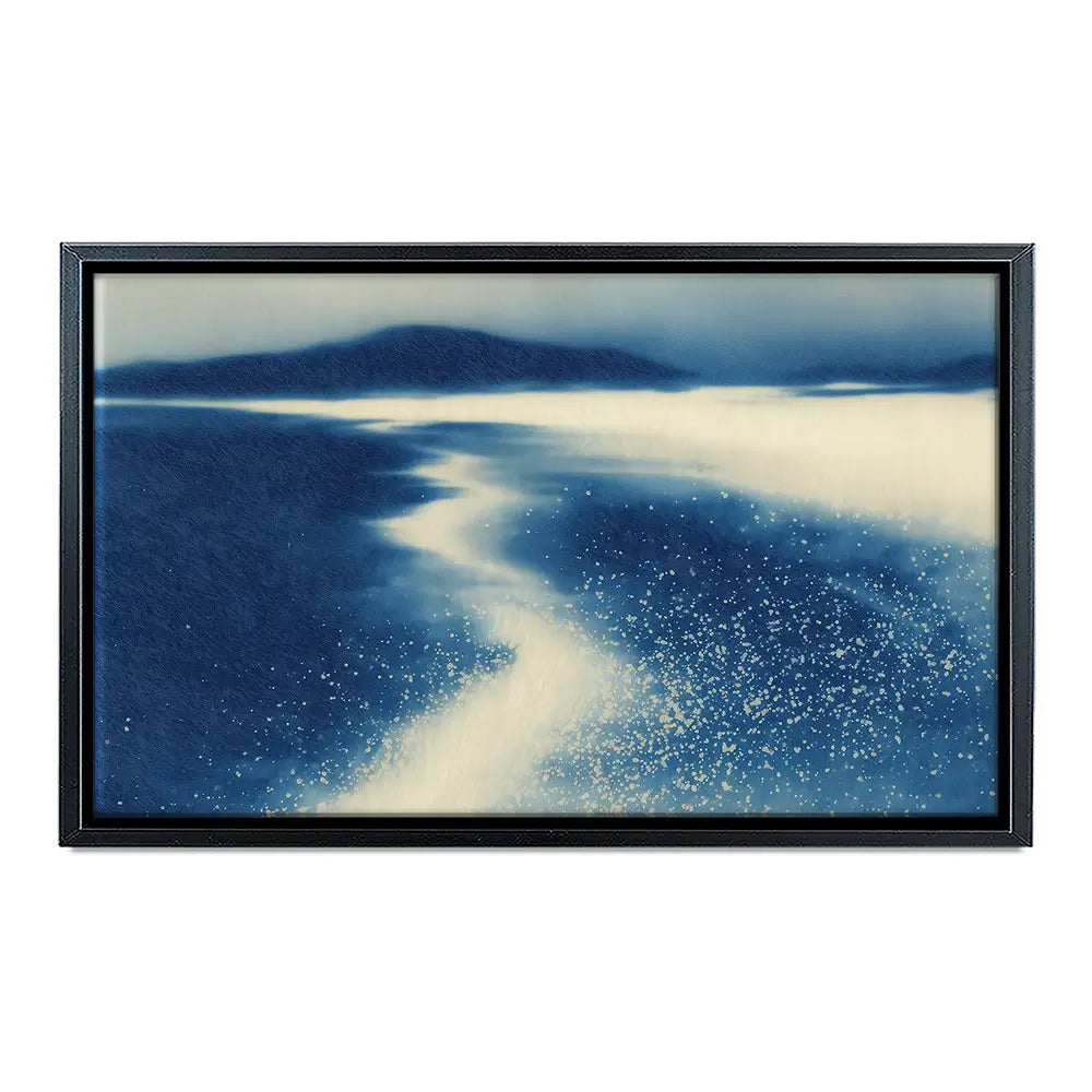 Serene Shoreline Flow Canvas Print Serene Shoreline Flow Canvas Print wall art product Chromatic Storm Studio