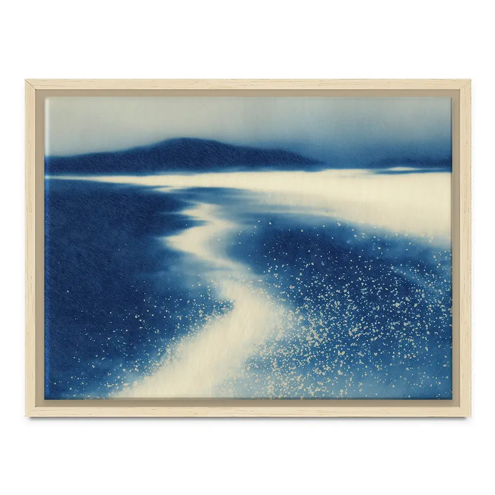 Serene Shoreline Flow Canvas Print Serene Shoreline Flow Canvas Print wall art product Chromatic Storm Studio