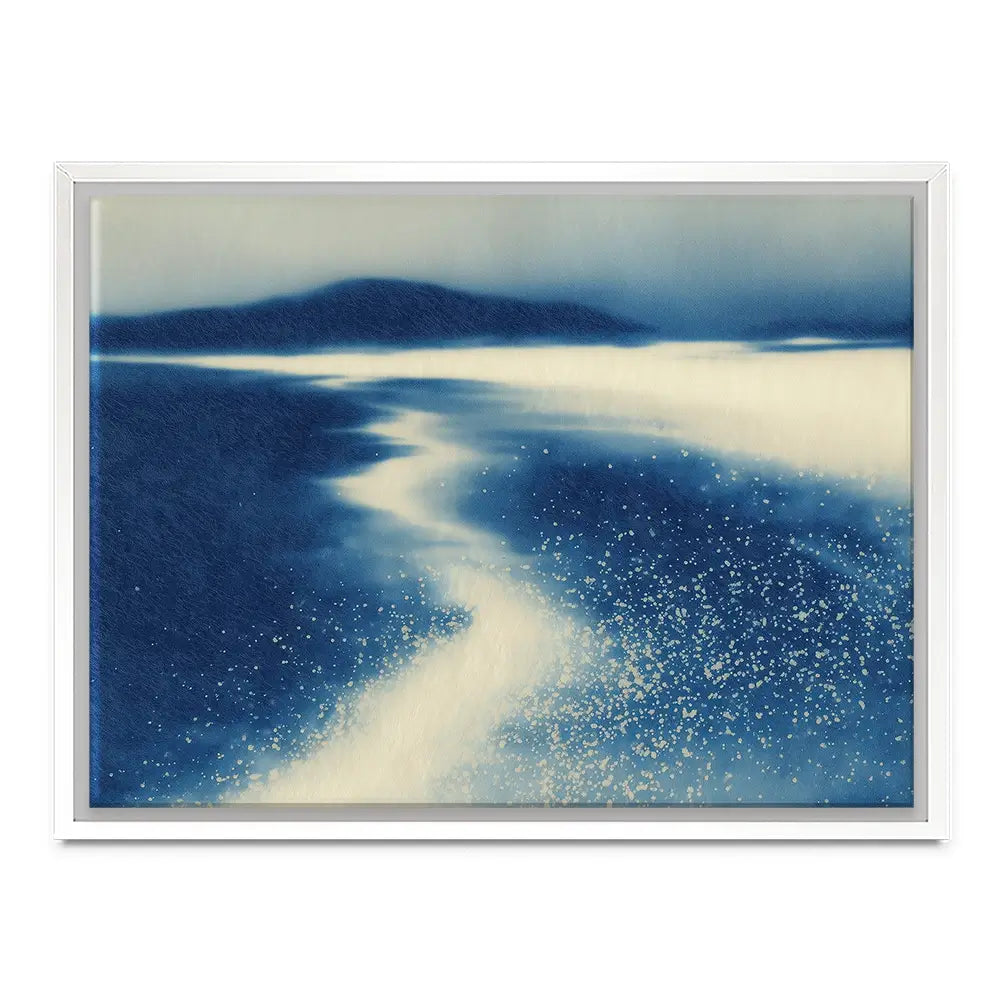 Serene Shoreline Flow Canvas Print Serene Shoreline Flow Canvas Print wall art product Chromatic Storm Studio