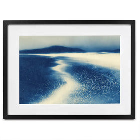 Serene Shoreline Flow Framed Art Print Serene Shoreline Flow Framed Art Print wall art product Chromatic Storm Studio