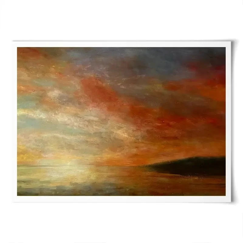 Setting Sun Towards Looe Art Print Setting Sun Towards Looe Art Print wall art product Craig Askew