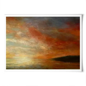 Setting Sun Towards Looe Art Print Setting Sun Towards Looe Art Print wall art product Craig Askew