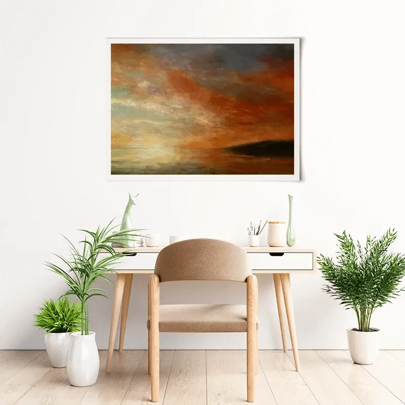 Setting Sun Towards Looe Art Print Setting Sun Towards Looe Art Print wall art product Craig Askew