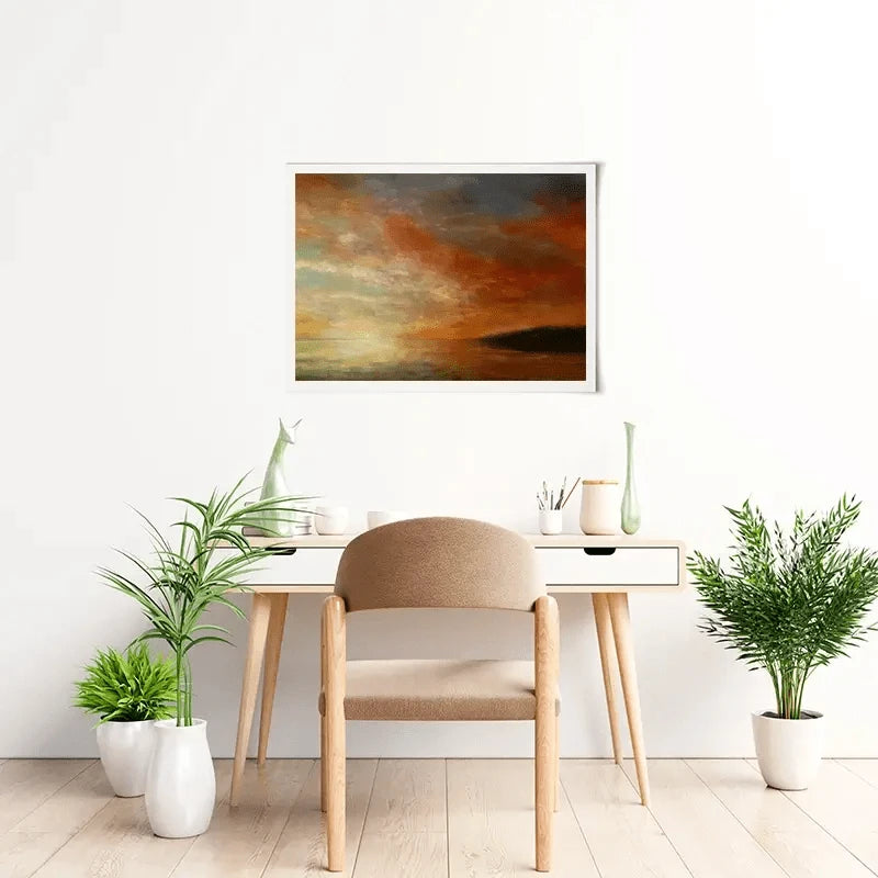 Setting Sun Towards Looe Art Print Setting Sun Towards Looe Art Print wall art product Craig Askew