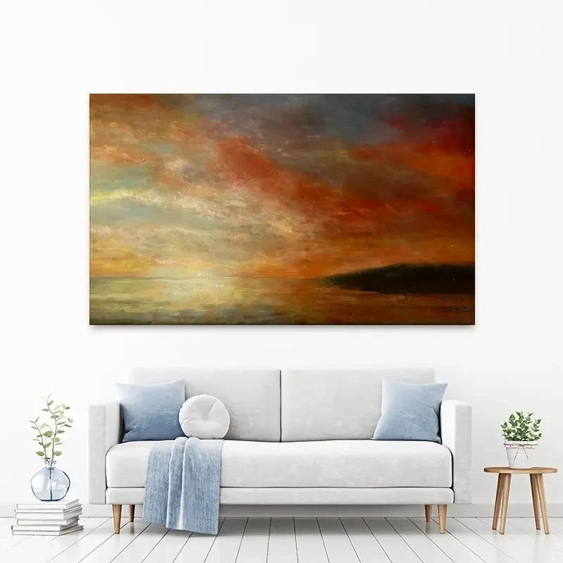 Setting Sun Towards Looe Canvas Print Setting Sun Towards Looe Canvas Print wall art product Craig Askew