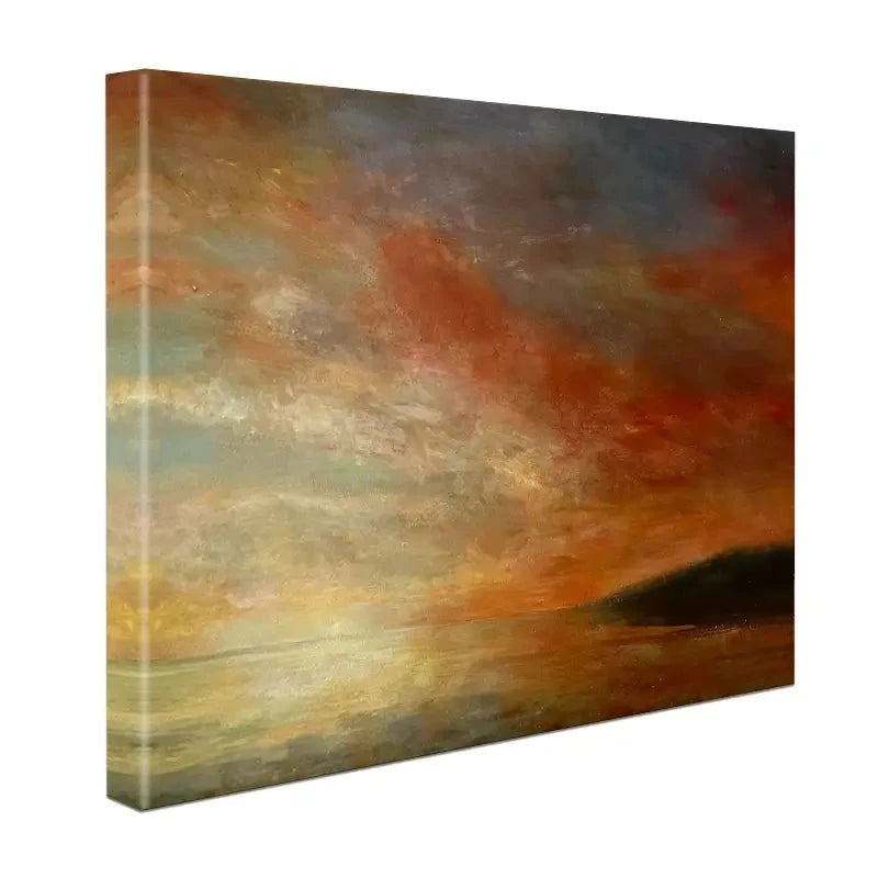 Setting Sun Towards Looe Canvas Print Setting Sun Towards Looe Canvas Print wall art product Craig Askew