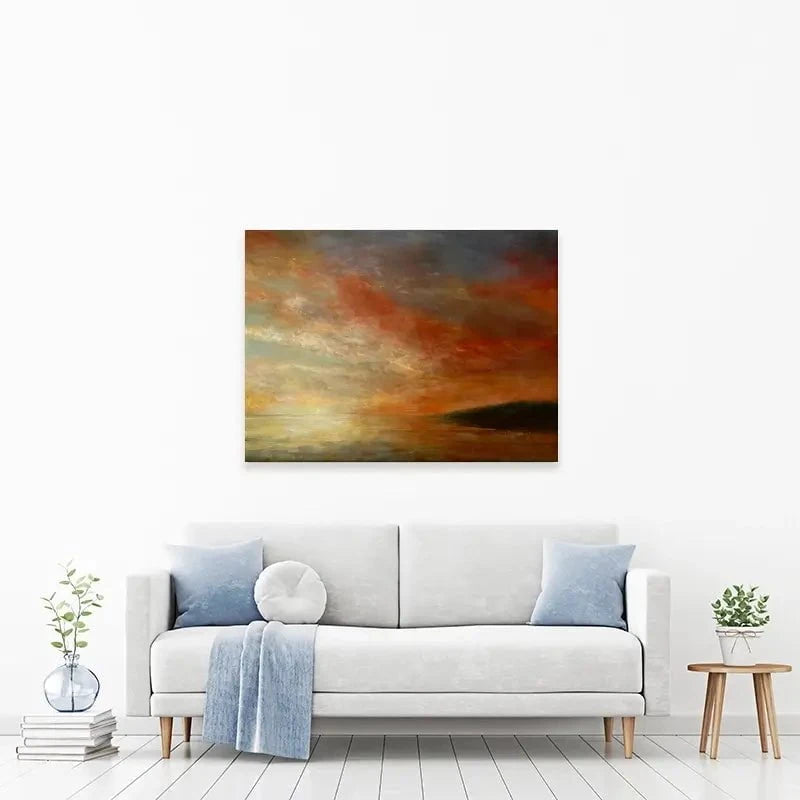 Setting Sun Towards Looe Canvas Print Setting Sun Towards Looe Canvas Print wall art product Craig Askew