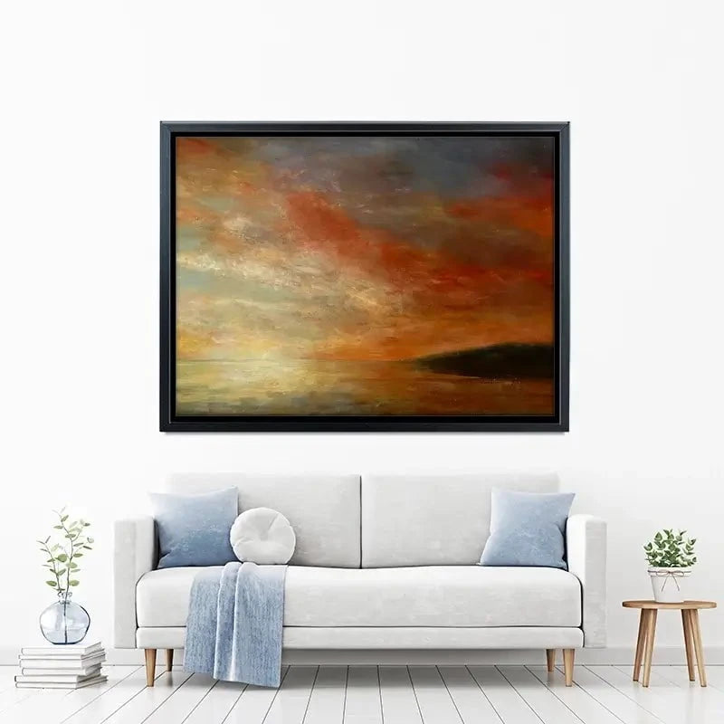Setting Sun Towards Looe Canvas Print Setting Sun Towards Looe Canvas Print wall art product Craig Askew